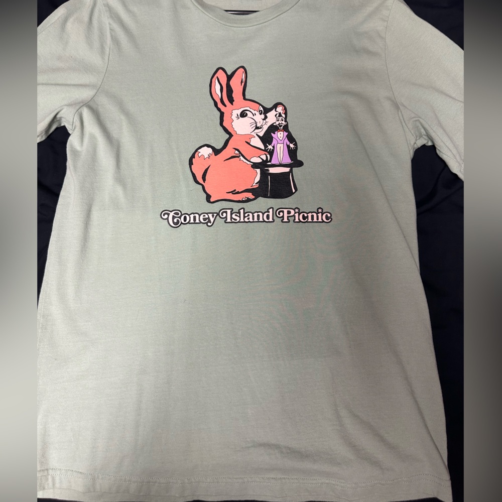 Coney Island picnic mens sage shirt
